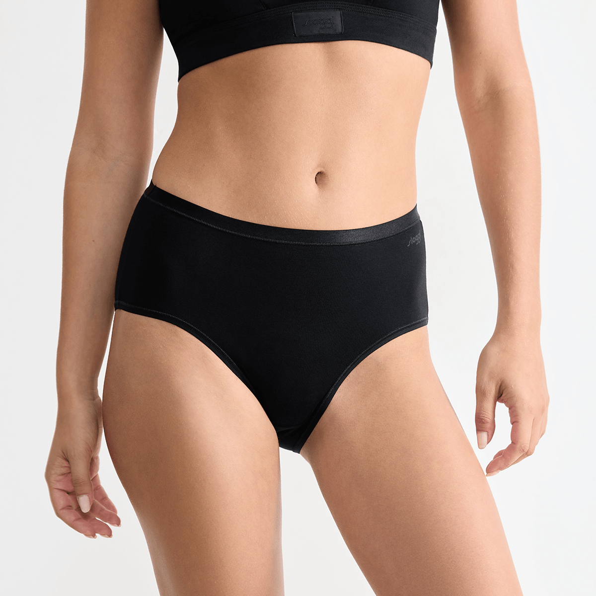 Sloggi Go Daily Cotton 3-Pack midi trusse, sort - 10222325 - 0004 - Black