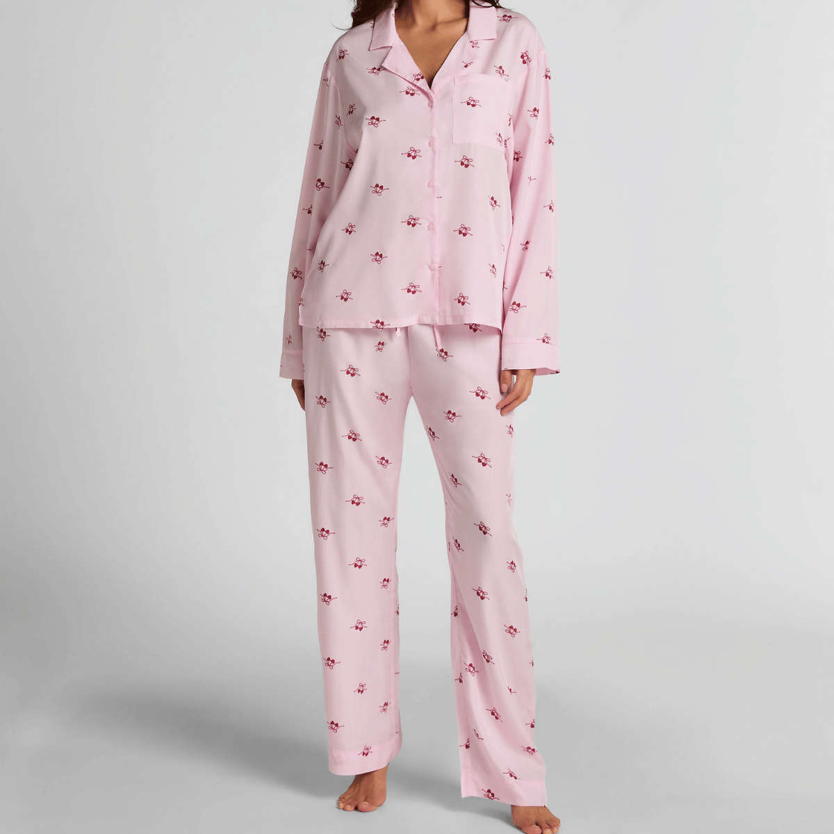 Hunkemöller natskjorte, lyserød - 304648 - PINK LADY - Pink Lady