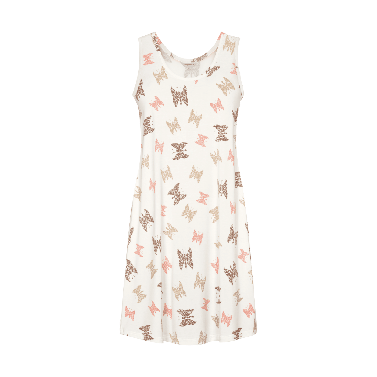 Lady Avenue Bamboo natkjole, hvid - 62-404 - 671 - Desert Butterfly
