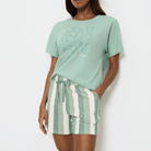 Triumph Mix & Match natshorts, grøn - 10218280 - M010 - Green Combination
