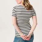 Noppies Sanson Amme t-shirt, hvid - 50N0013 - N340 - Cream Stripe