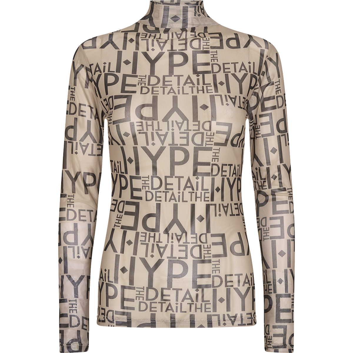 Hype The Detail Mesh bluse, brun - 320-1400 - 81 - Brown