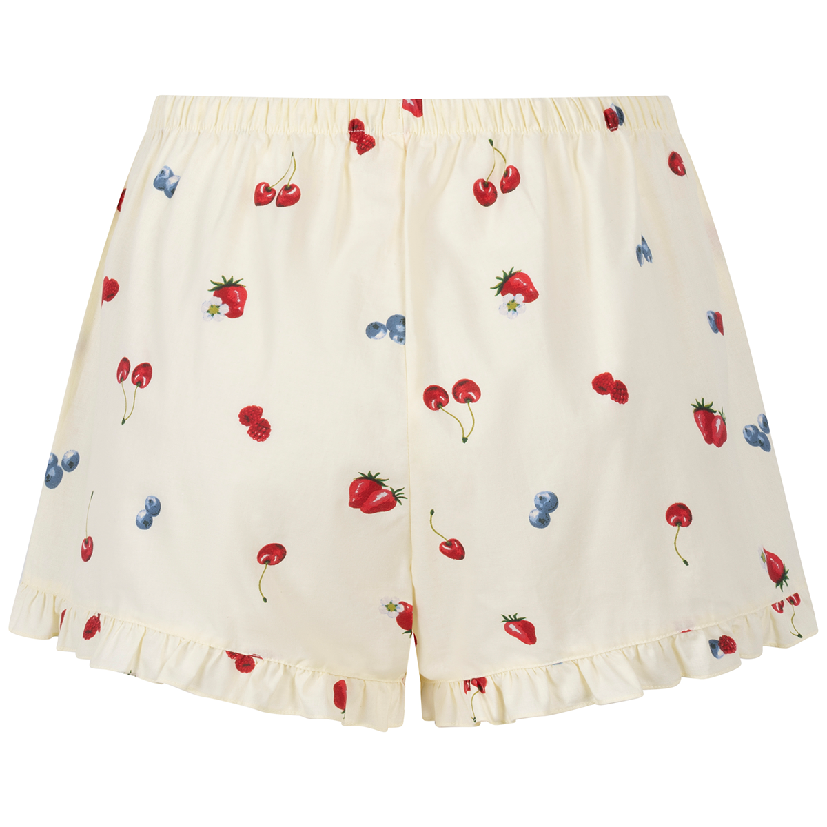 Hunkemöller Short Woven Ruffle natshorts, gul - 302073 - HKM Yellow - HKM Yellow