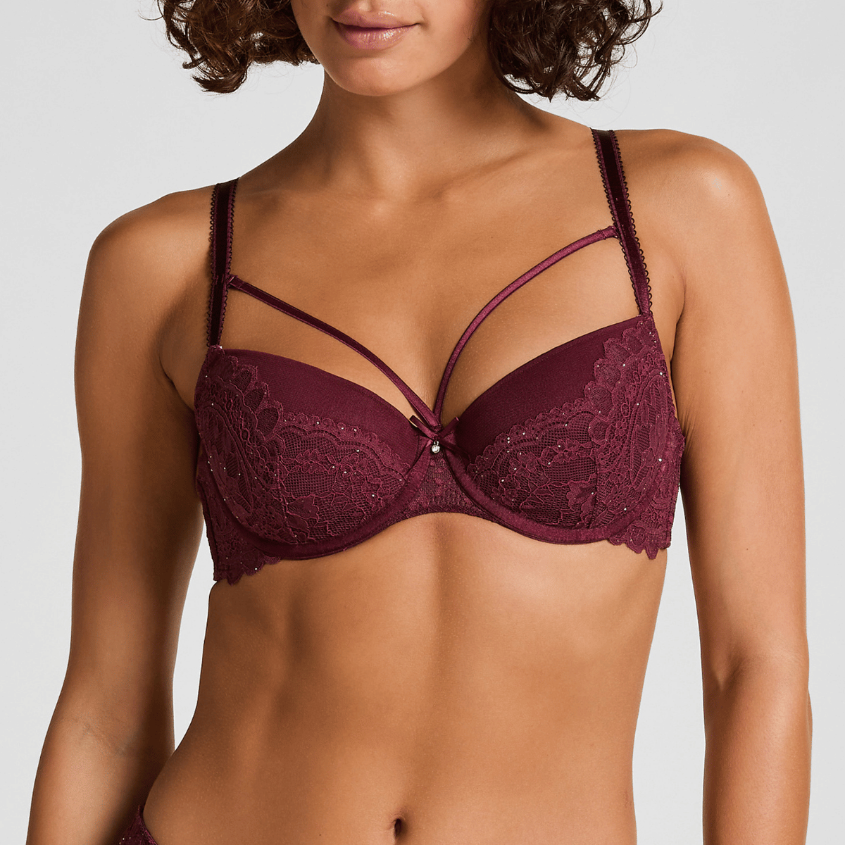 Hunkemöller Isadora BH med bøjle, bordeaux - 302412 - ZINFANDEL - Zinfandel