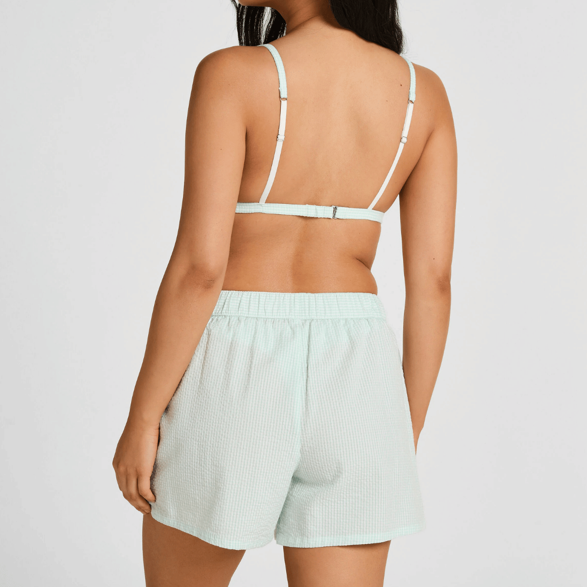 Hunkemöller natshorts, grøn - 304592 - BLUE TINT - Blue Tint