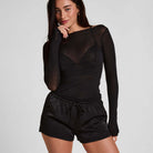 Hunkemöller Ayla natshorts, sort - 306169 - Caviar - Caviar
