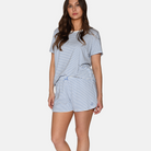 CCDK Kimmy natshorts, blå - 60390 - 6042 - Riverside Stripe