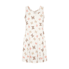 Lady Avenue Bamboo natkjole, hvid - 62-404 - 671 - Desert Butterfly