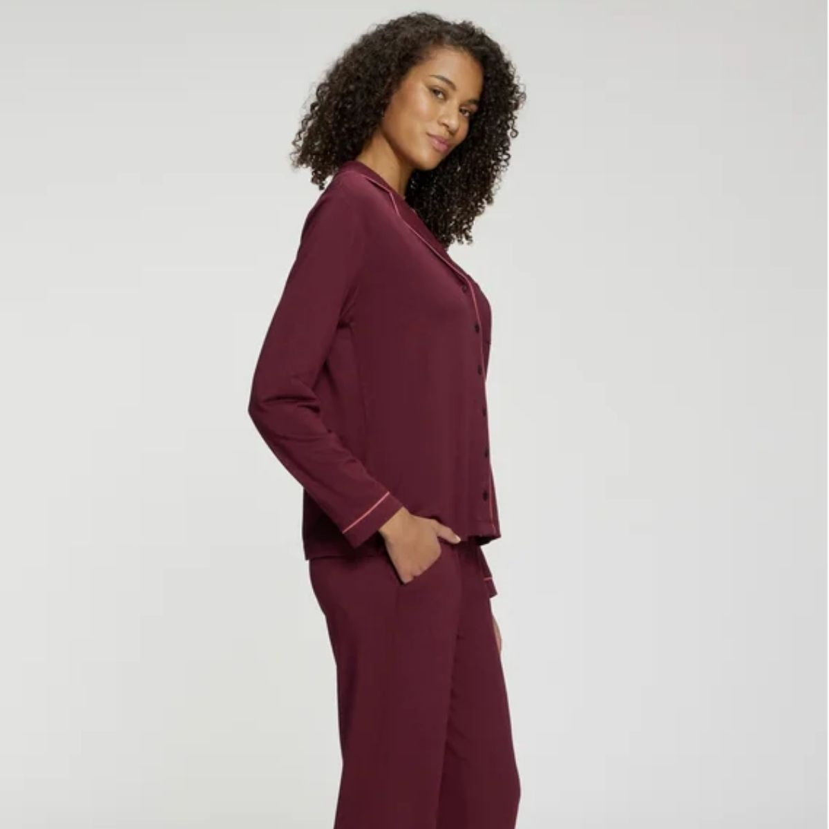 Lascana Sleep Selection nattrøje, bordeaux - BA-300-53 - bordeaux - Bordeaux