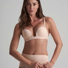 Bye Bra Deep stropløs plunge BH, beige - LBDPSB - Beige - Beige